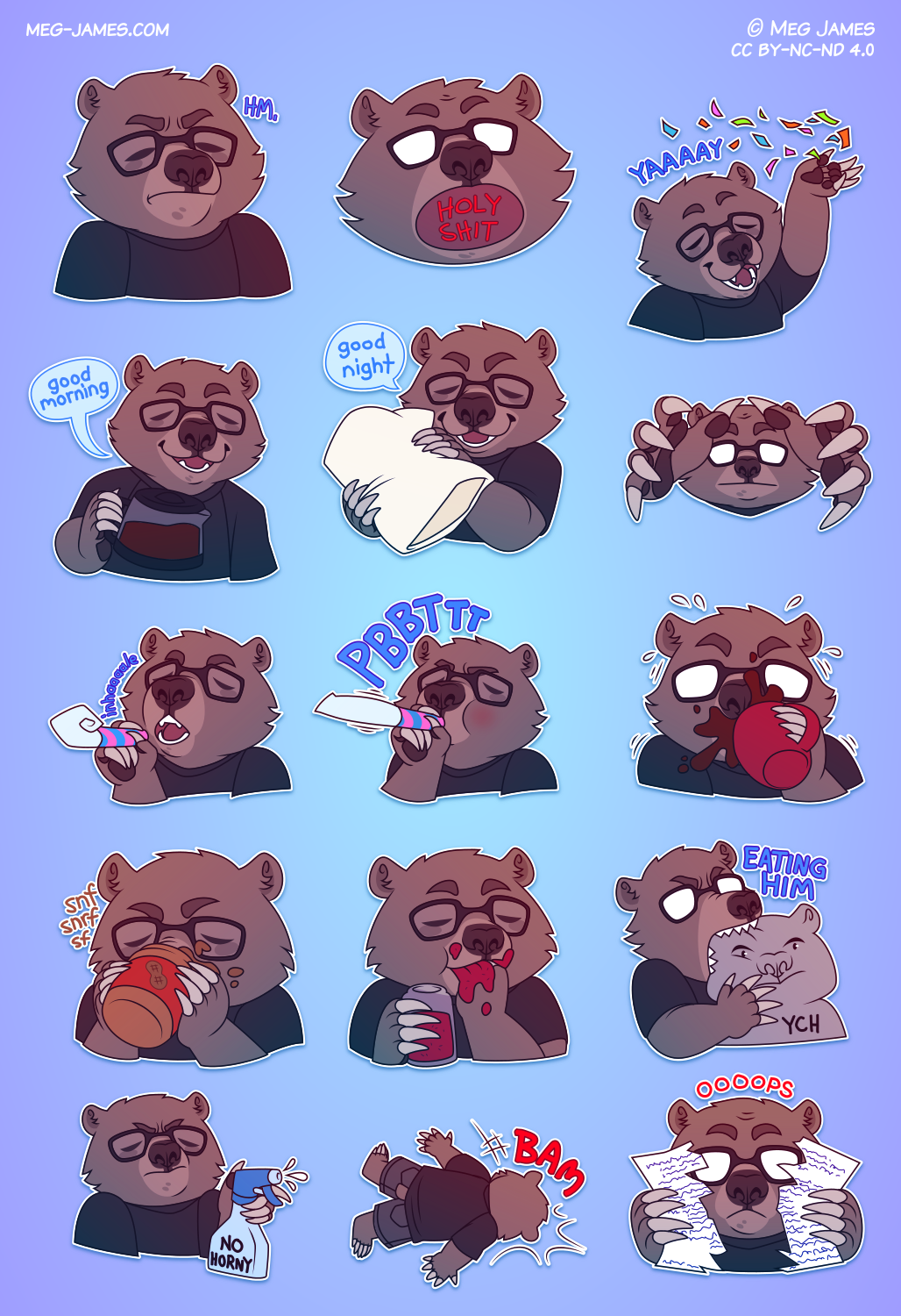 Even more Nutmeg telegram stickers