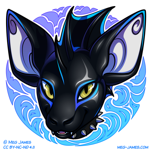 Icon of Golecko, an aquatic bat, framed in a decorative blue and purple circle with a wavy water pattern.