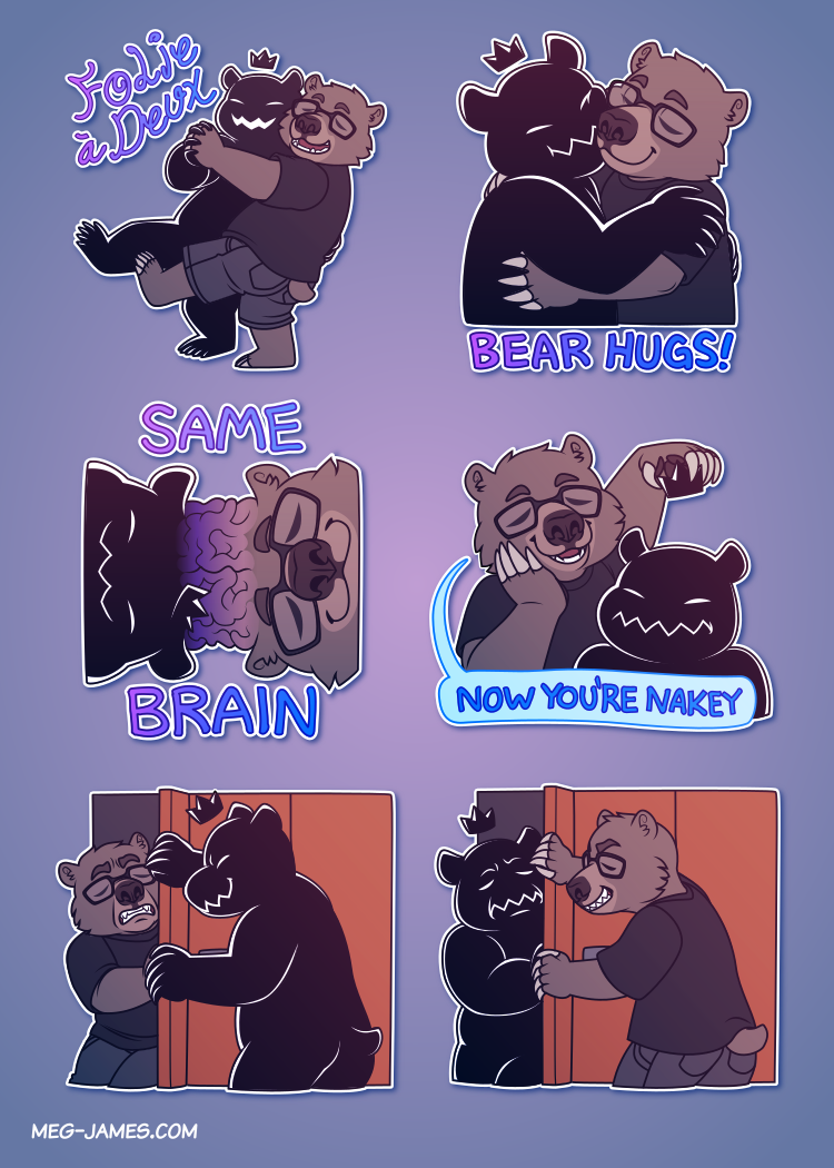 Kingbear and Nutmeg stickers