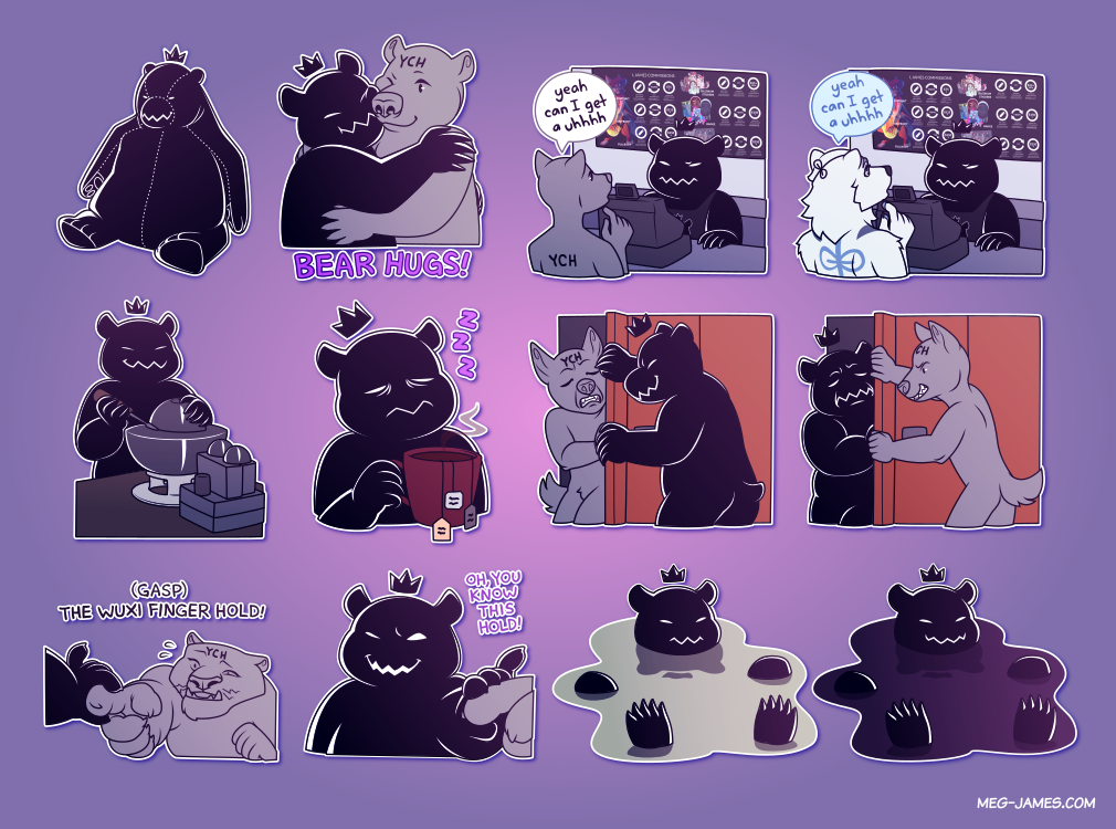 Kingbear telegram stickers