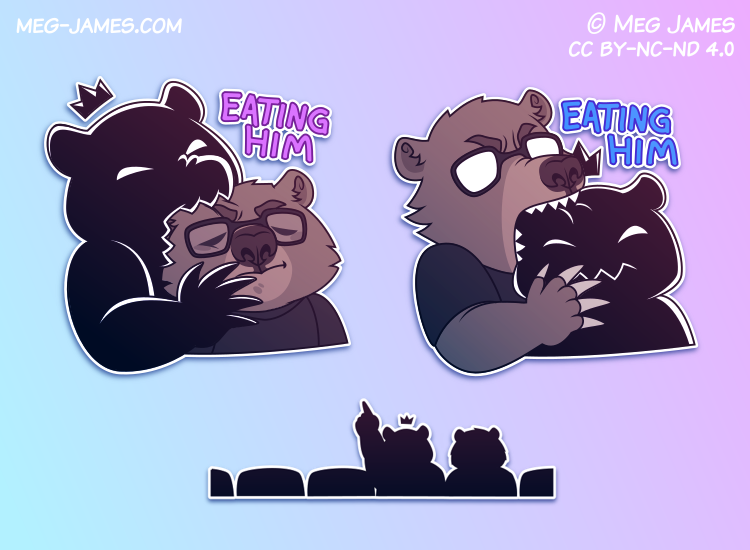 More Kingbear and Nutmeg stickers