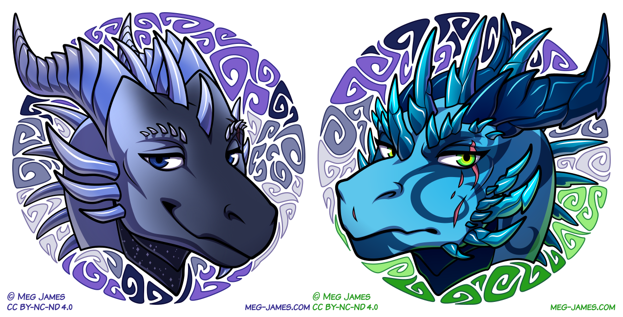 Pride icons: Dragon pair