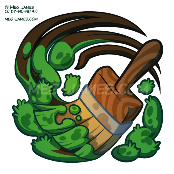 Mossy Muck Paintbrush design