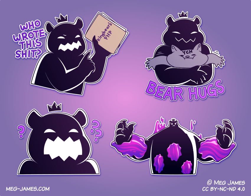 More Kingbear telegram stickers
