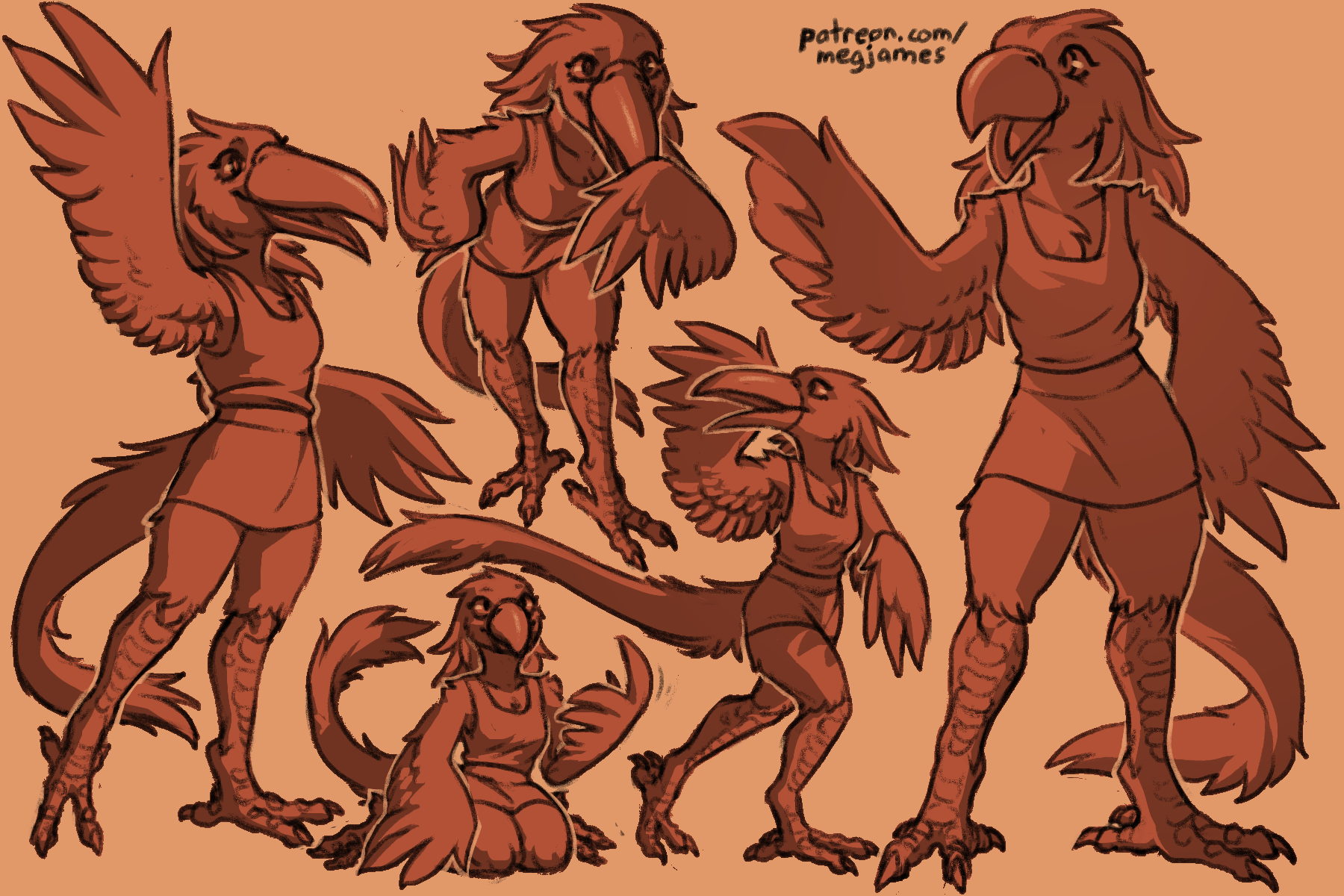 Patreon sketch page – Plumpy (September 2024)