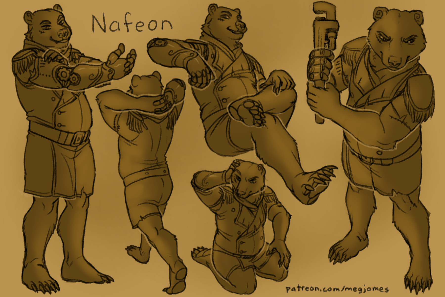 Patreon sketch page – Nafeon (March 2025)