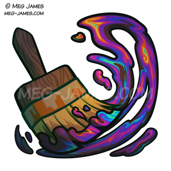 Oily Ooze Paintbrush design