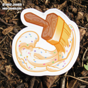 Festive Frosting Paintbrush sticker