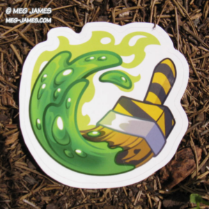 Acrid Acid Paintbrush sticker