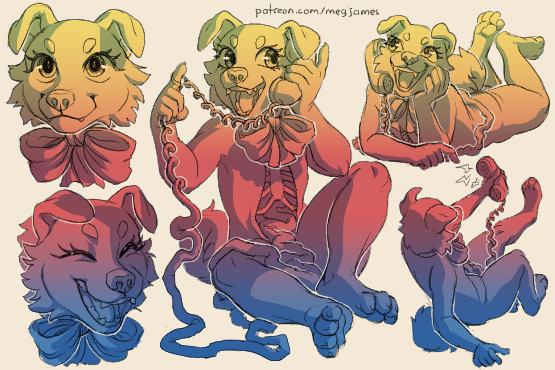 Patreon sketch page – Chatterbox (August 2025)