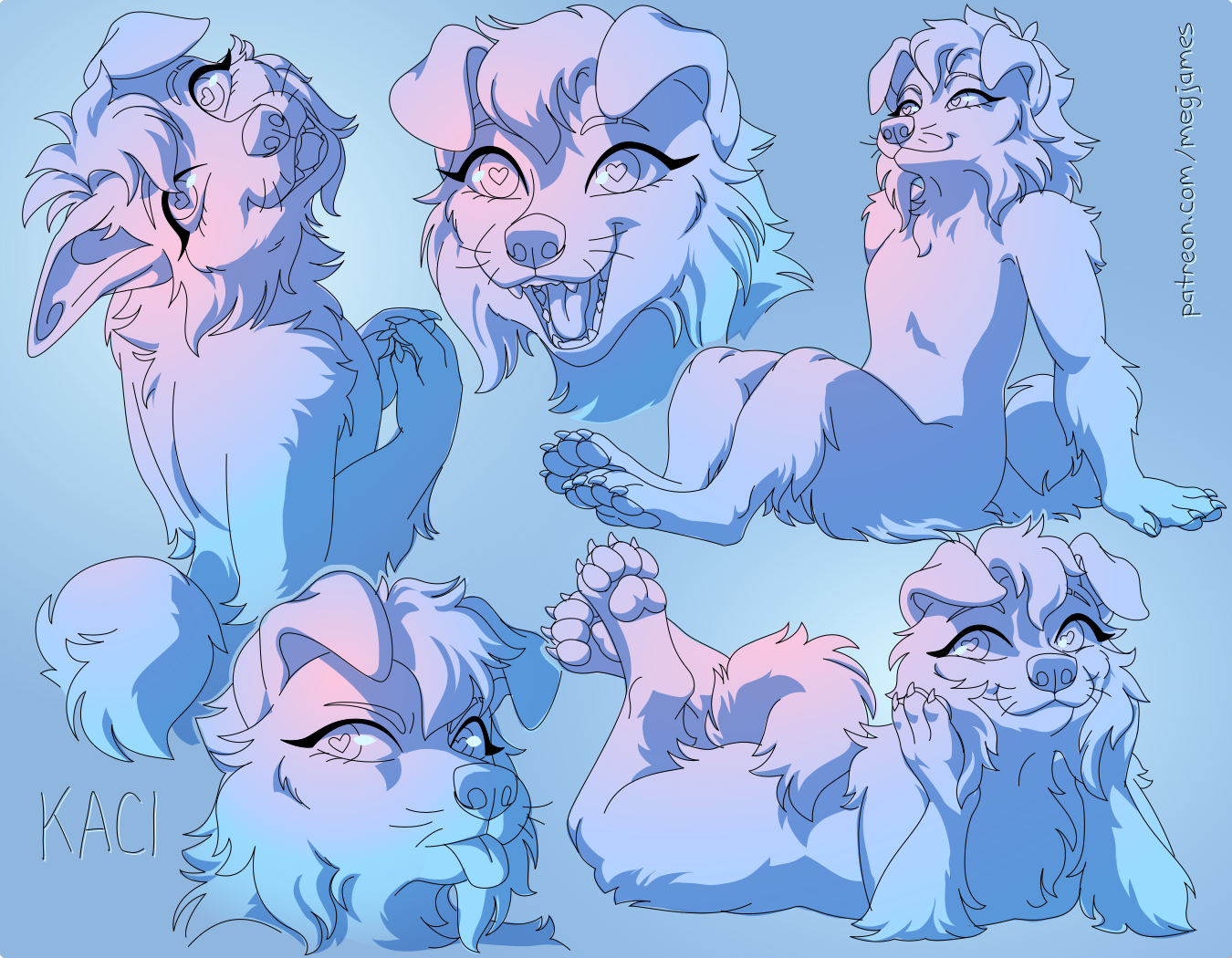 Patreon sketch page – Kaci (October 2025)