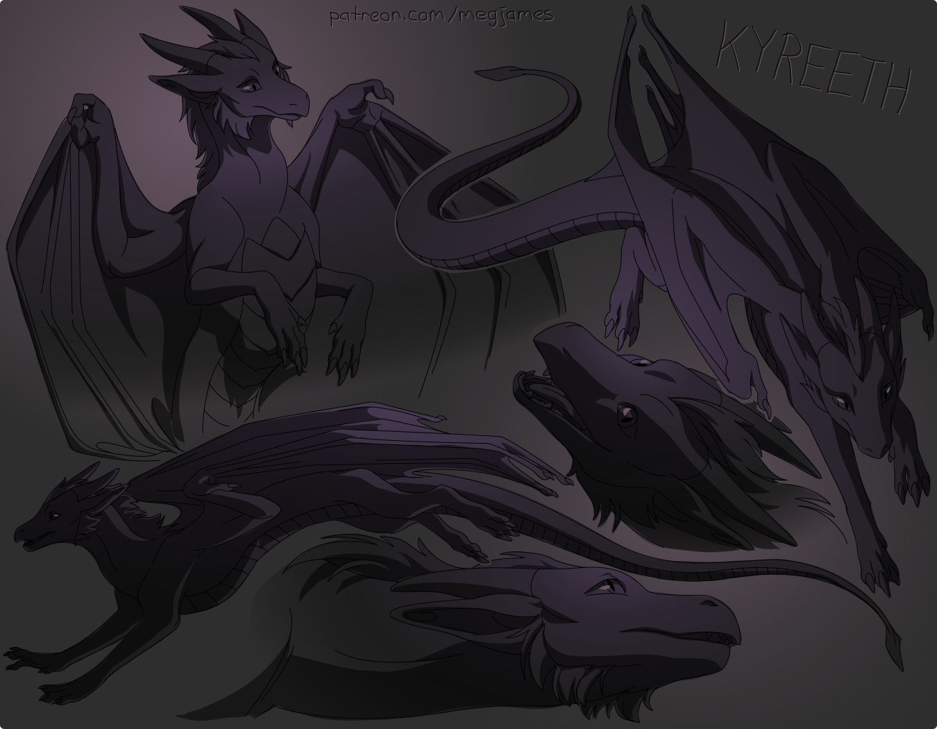 Patreon sketch page – Kyreeth (October 2025)
