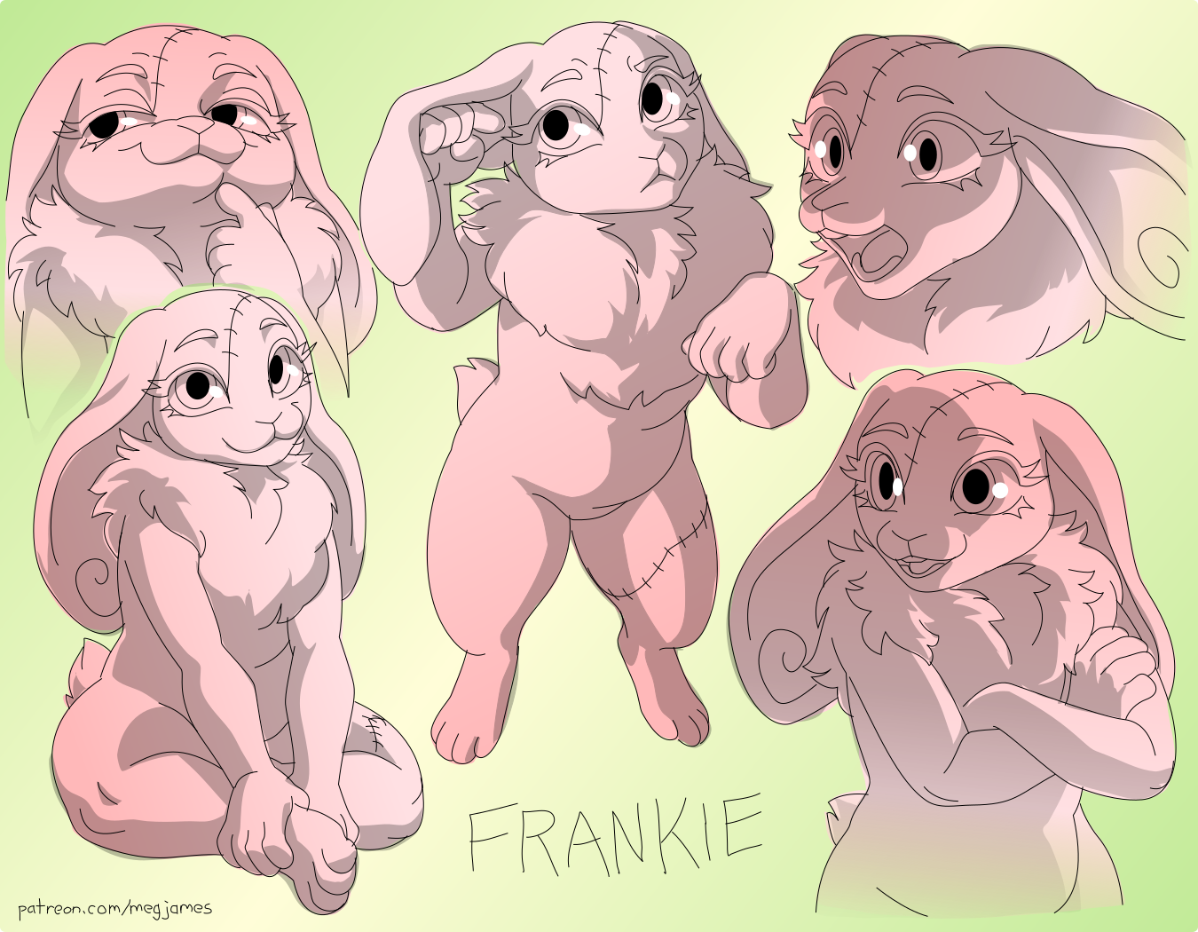 Patreon sketch page – Frankie (November 2025)