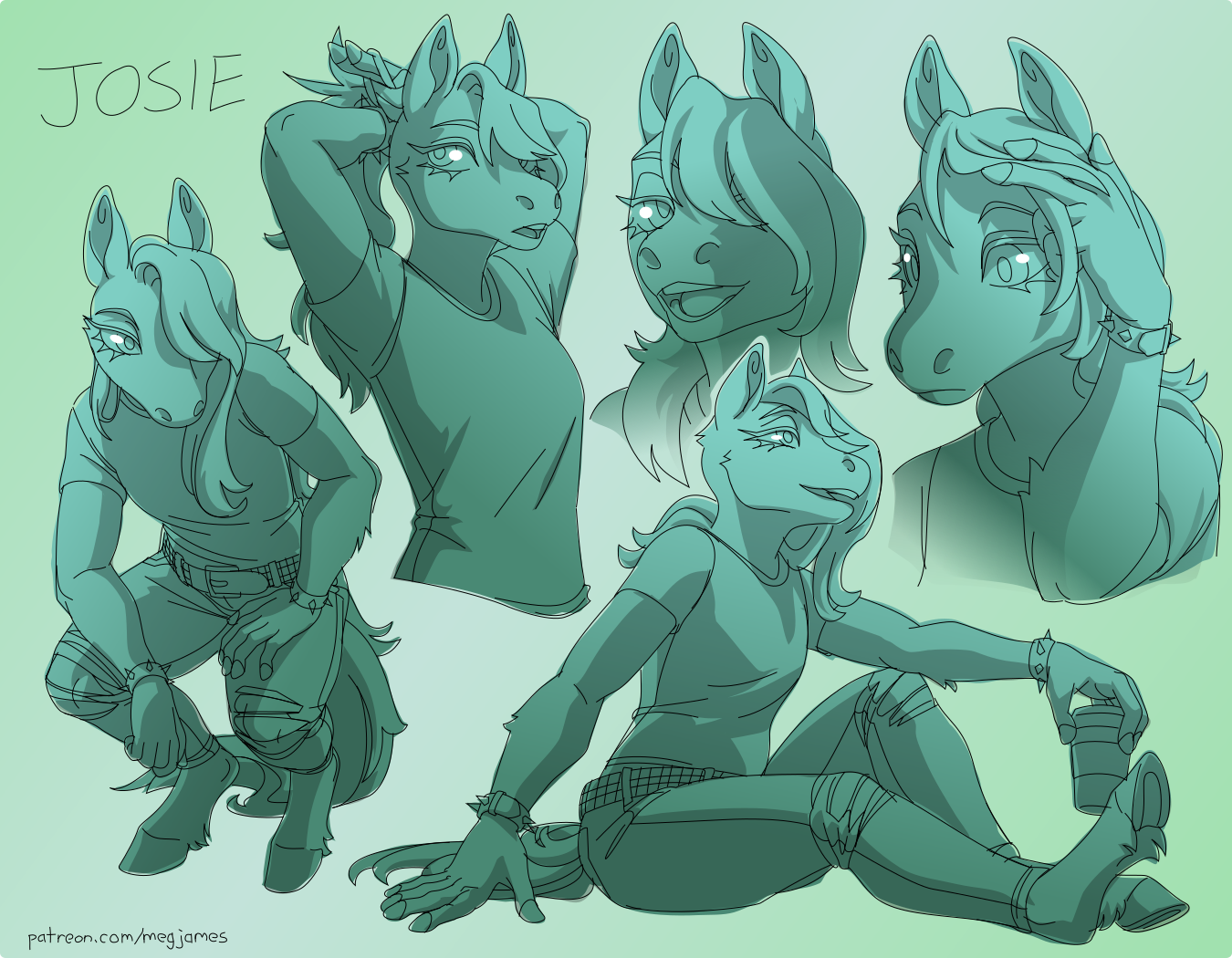 Patreon sketch page – Josie (November 2025)