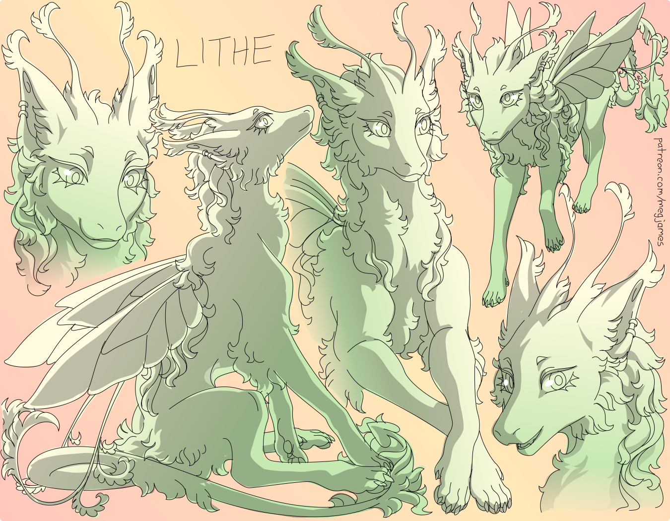 Patreon sketch page – Lithe (November 2025)